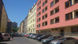 Mojmirova Appartement in Prag Blick auf die Straße
